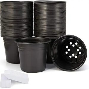 Black plastic planter 7G